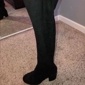 black thigh high boots